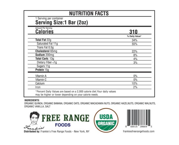 Quinoa Crisp Fruit & Nut Nutrition Bars (Organic)