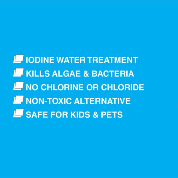 nb1 NATURAL BLUE Natural Pool Cleaner using Iodine!